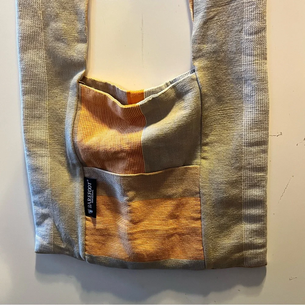 Barefoot dreams Chic Orange and Cream Shoulder Bag